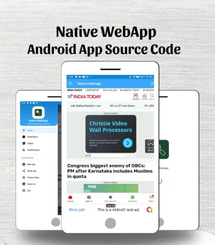 Native WebApp App Source Code | Get the complete app source code by Droid Dev Solutions