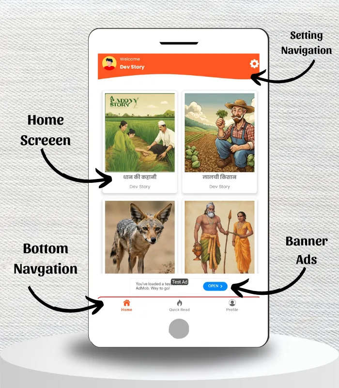 StoryTime - Story Sharing App Source Code | Get the complete app source code by Droid Dev Solutions