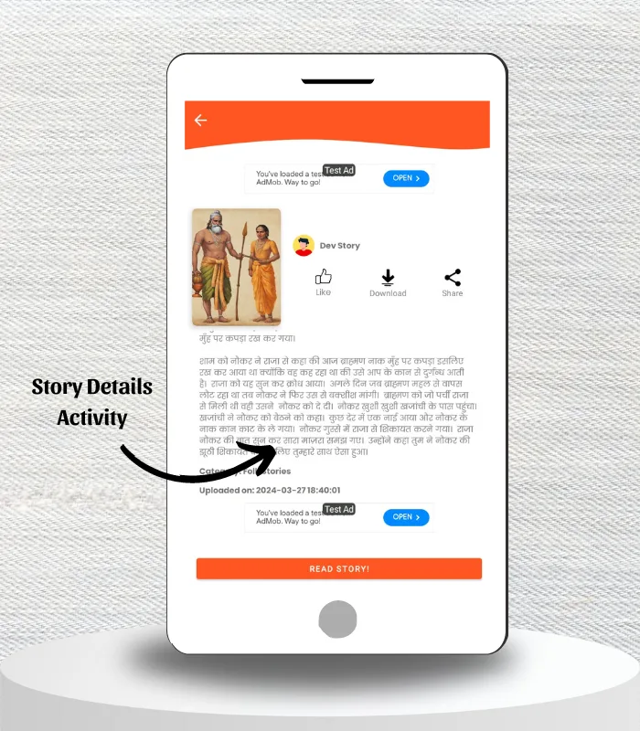 Story Reading App Source Code | Get the complete app source code by Droid Dev Solutions